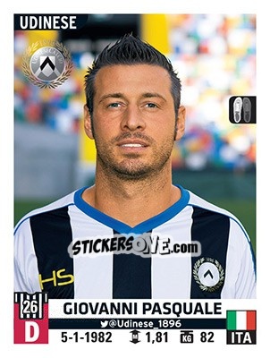 Sticker Giovanni Pasquale - Calciatori 2015-2016 n. 569 - Panini