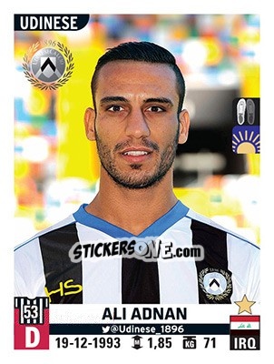 Sticker Ali Adnan - Calciatori 2015-2016 n. 570 - Panini