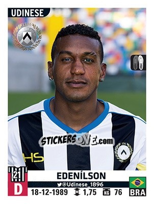 Sticker Edenílson - Calciatori 2015-2016 n. 572 - Panini