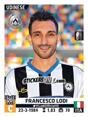 Sticker Francesco Lodi - Calciatori 2015-2016 n. 574 - Panini