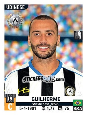 Sticker Guilherme - Calciatori 2015-2016 n. 577 - Panini
