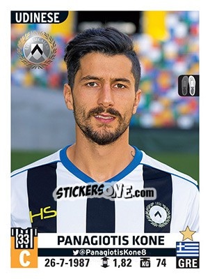 Sticker Panagiotis Kone - Calciatori 2015-2016 n. 578 - Panini
