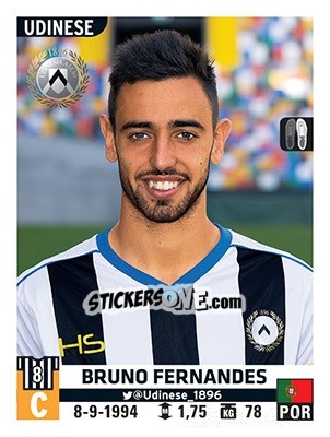 Figurina Bruno Fernandes - Calciatori 2015-2016 - Panini