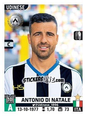 Sticker Antonio Di Natale - Calciatori 2015-2016 n. 580 - Panini