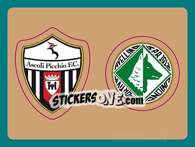 Sticker Scudetto Ascoli - Scudetto Avellino - Calciatori 2015-2016 n. 585 - Panini