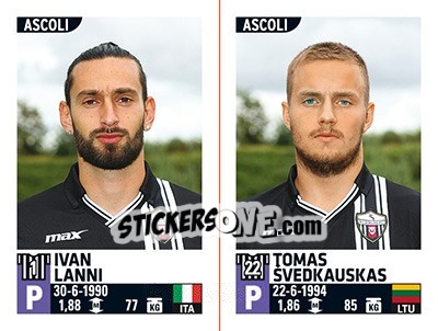 Sticker Ivan Lanni / Tomas Švedkauskas - Calciatori 2015-2016 - Panini
