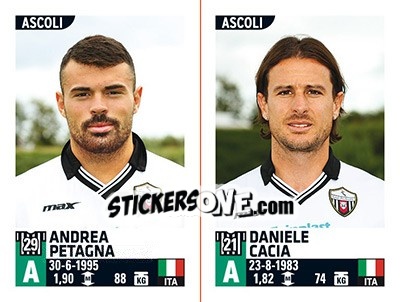 Sticker Andrea Petagna / Daniele Cacia - Calciatori 2015-2016 n. 594 - Panini