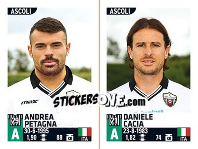 Figurina Andrea Petagna / Daniele Cacia - Calciatori 2015-2016 - Panini