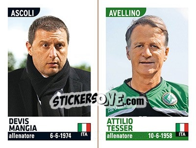 Sticker Devis Mangia / Attilio Tesser - Calciatori 2015-2016 n. 595 - Panini