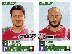 Figurina Pierluigi Frattali / Daniel Offredi - Calciatori 2015-2016 - Panini