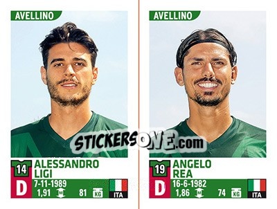 Sticker Alessandro Ligi / Angelo Rea - Calciatori 2015-2016 n. 599 - Panini