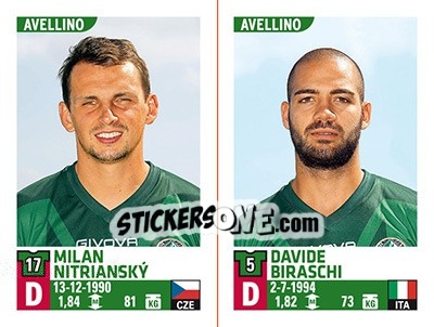 Sticker Milan Nitrianský - Davide Biraschi - Calciatori 2015-2016 n. 600 - Panini