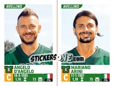 Sticker Angelo D'Angelo / Mariano Arini - Calciatori 2015-2016 - Panini