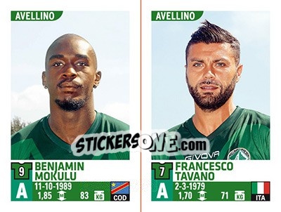 Cromo Benjamin Mokulu / Francesco Tavano - Calciatori 2015-2016 - Panini