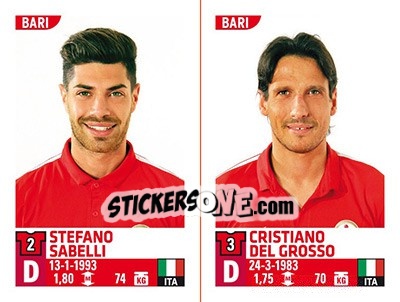 Cromo Stefano Sabelli / Cristiano Del Grosso - Calciatori 2015-2016 - Panini