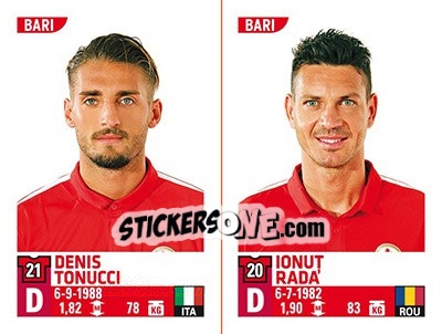 Sticker Denis Tonucci - Ionuț Rada - Calciatori 2015-2016 - Panini