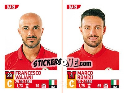 Cromo Francesco Valiani / Marco Romizi - Calciatori 2015-2016 - Panini