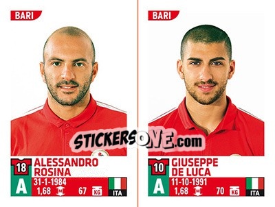 Sticker Alessandro Rosina / Giuseppe De Luca - Calciatori 2015-2016 n. 615 - Panini