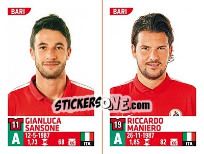 Sticker Gianluca Sansone / Riccardo Maniero - Calciatori 2015-2016 n. 616 - Panini