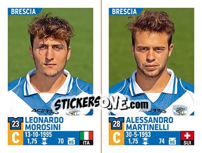 Sticker Leonardo Morosini / Alessandro Martinelli - Calciatori 2015-2016 n. 623 - Panini