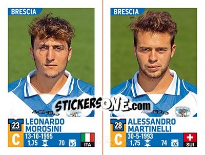 Sticker Leonardo Morosini / Alessandro Martinelli - Calciatori 2015-2016 - Panini