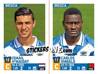Sticker Ismail H'Maidat / Carlos Embalo - Calciatori 2015-2016 n. 624 - Panini