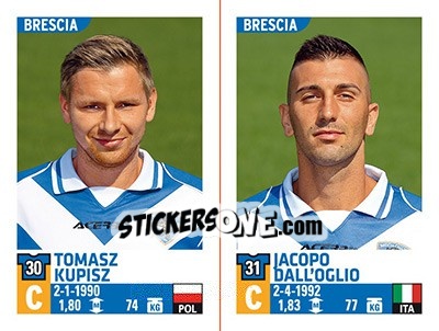 Sticker Tomasz Kupisz / Jacopo Dall'Oglio - Calciatori 2015-2016 - Panini