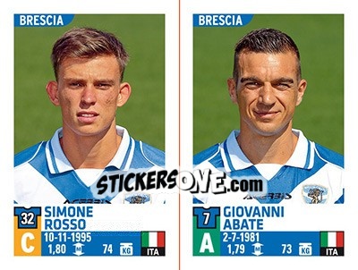 Figurina Simone Rosso / Giovanni Abate - Calciatori 2015-2016 - Panini