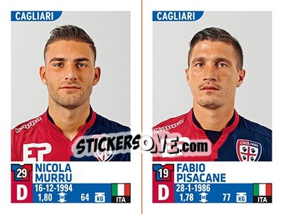 Sticker Nicola Murru / Fabio Pisacane - Calciatori 2015-2016 n. 632 - Panini
