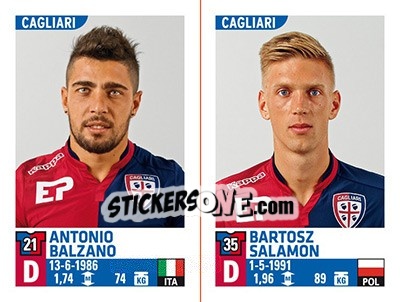 Sticker Antonio Balzano / Bartosz Salamon - Calciatori 2015-2016 n. 633 - Panini