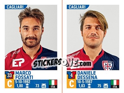 Cromo Marco Fossati / Daniele Dessena - Calciatori 2015-2016 - Panini