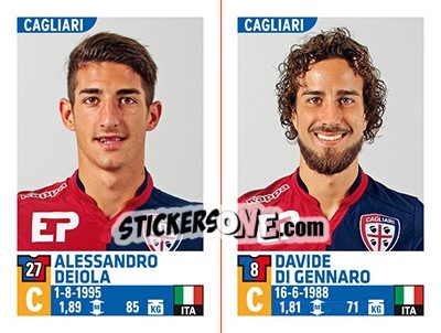 Sticker Alessandro Deiola / Davide Di Gennaro - Calciatori 2015-2016 n. 635 - Panini
