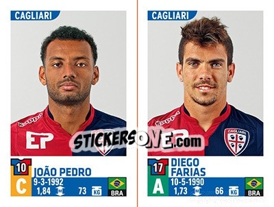 Figurina João Pedro - Diego Farias - Calciatori 2015-2016 - Panini