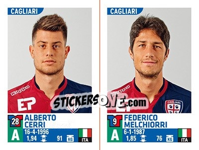 Sticker Alberto Cerri / Federico Melchiorri - Calciatori 2015-2016 n. 638 - Panini