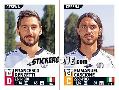 Sticker Francesco Renzetti / Emmanuel Cascione - Calciatori 2015-2016 n. 645 - Panini