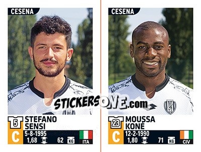 Cromo Stefano Sensi / Moussa Koné - Calciatori 2015-2016 - Panini