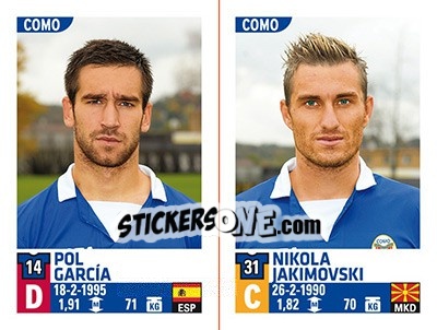 Sticker Pol García / Nikola Jakimovski - Calciatori 2015-2016 n. 655 - Panini