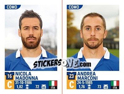 Cromo Nicola Madonna / Andrea Marconi - Calciatori 2015-2016 - Panini