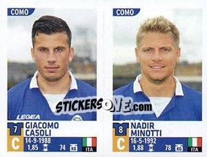 Cromo Giacomo Casoli / Nadir Minotti - Calciatori 2015-2016 - Panini