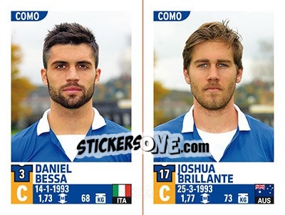 Sticker Daniel Bessa / Joshua Brillante - Calciatori 2015-2016 n. 658 - Panini