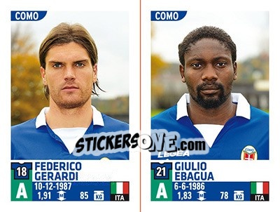 Sticker Federico Gerardi / Giulio Ebagua - Calciatori 2015-2016 n. 660 - Panini