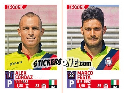Cromo Alex Cordaz / Marco Festa - Calciatori 2015-2016 n. 663 - Panini