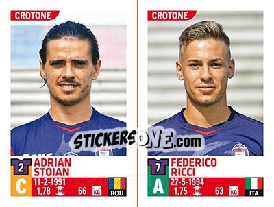 Sticker Adrian Stoian / Federico Ricci - Calciatori 2015-2016 n. 669 - Panini
