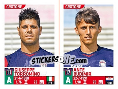 Figurina Giuseppe Torromino / Ante Budimir - Calciatori 2015-2016 - Panini