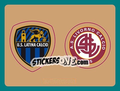 Sticker Scudetto Latina - Scudetto Livorno - Calciatori 2015-2016 - Panini