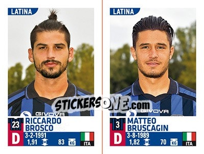 Cromo Riccardo Brosco / Matteo Bruscagin - Calciatori 2015-2016 - Panini