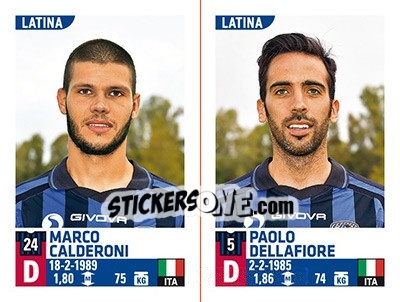 Cromo Marco Calderoni / Paolo Dellafiore - Calciatori 2015-2016 - Panini