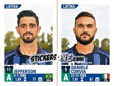 Cromo Jefferson / Daniele Corvia - Calciatori 2015-2016 - Panini