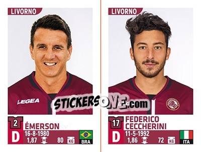 Cromo Émerson / Federico Ceccherini - Calciatori 2015-2016 - Panini