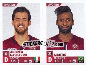 Sticker Andrea Gasbarro / Maicon - Calciatori 2015-2016 n. 688 - Panini